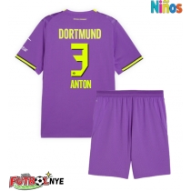 Camiseta Borussia Dortmund Waldemar Anton #3 Tercera Equipación para niños 2026-27 manga corta (+ pantalones cortos)